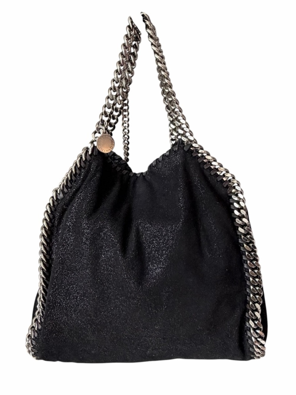 Stella McCartney Mini Falabella Top Handle Crossbody Bag Black Chain